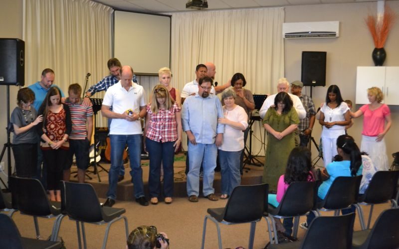Praying in of first deacons at Heartlands Church Praying in of first deacons at Heartlands Church