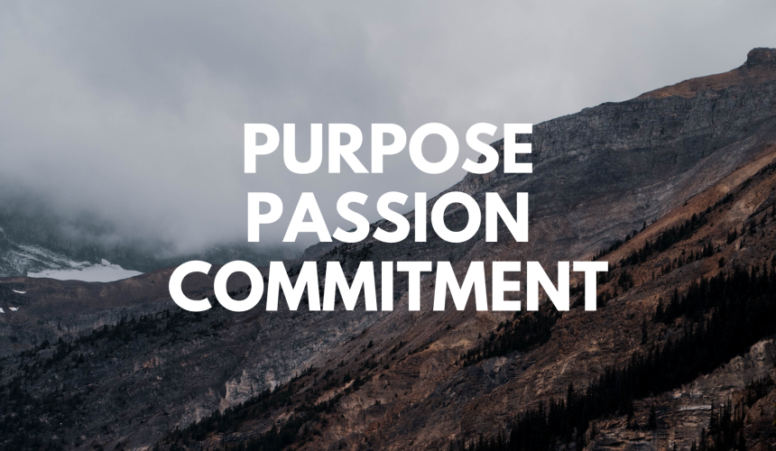 We need to run our race with purpose, passion and commitment.